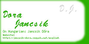 dora jancsik business card
